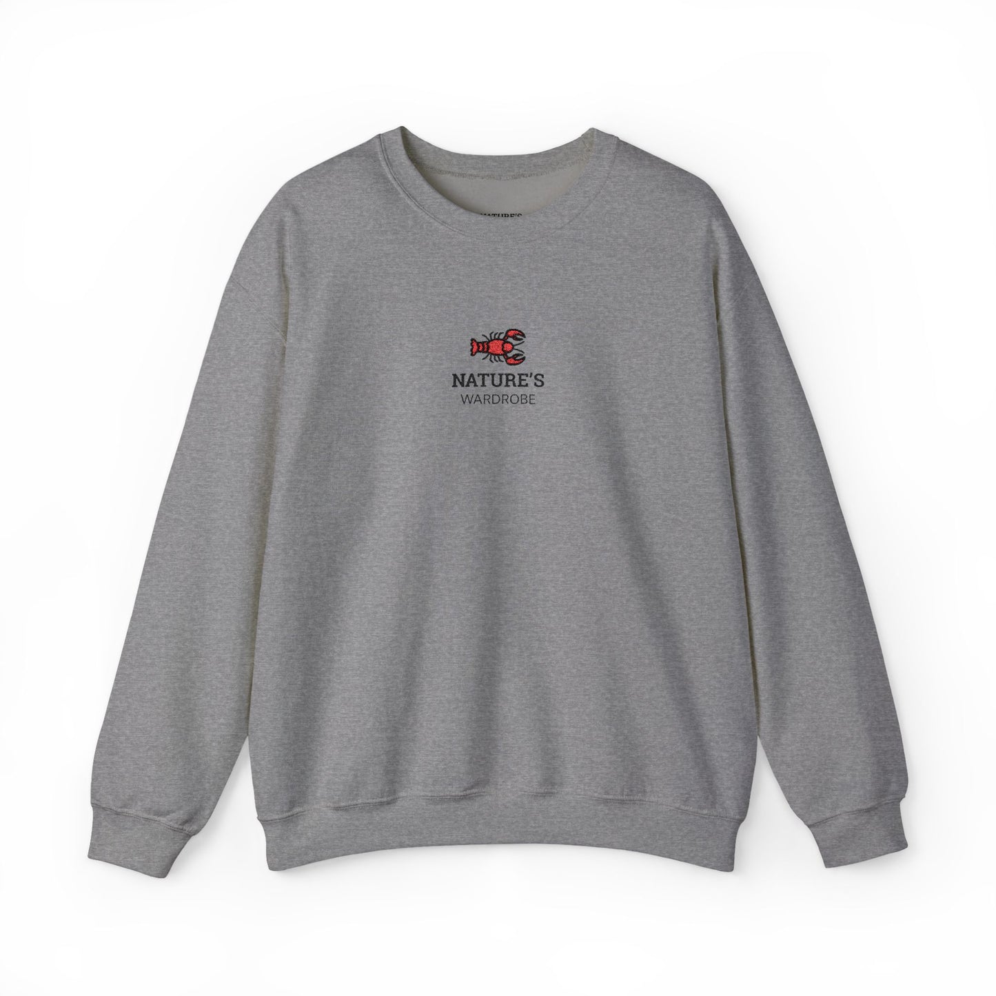Nature's Wardrobe | Lobster Embroidered Crewneck Sweatshirt