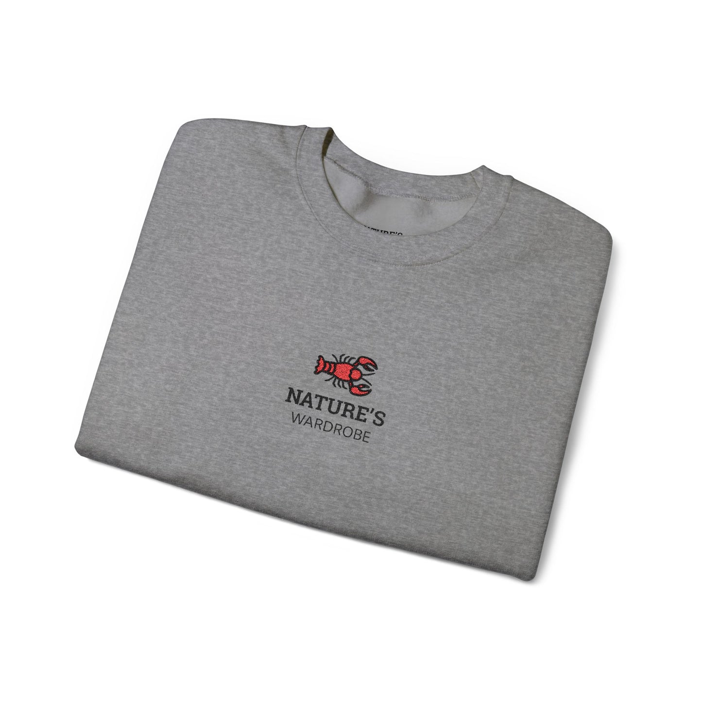 Nature's Wardrobe | Lobster Embroidered Crewneck Sweatshirt