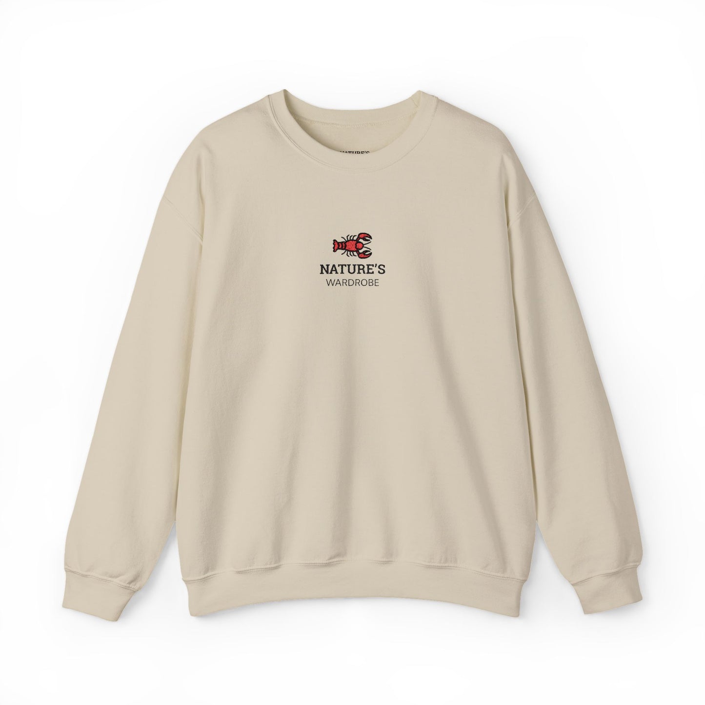 Nature's Wardrobe | Lobster Embroidered Crewneck Sweatshirt