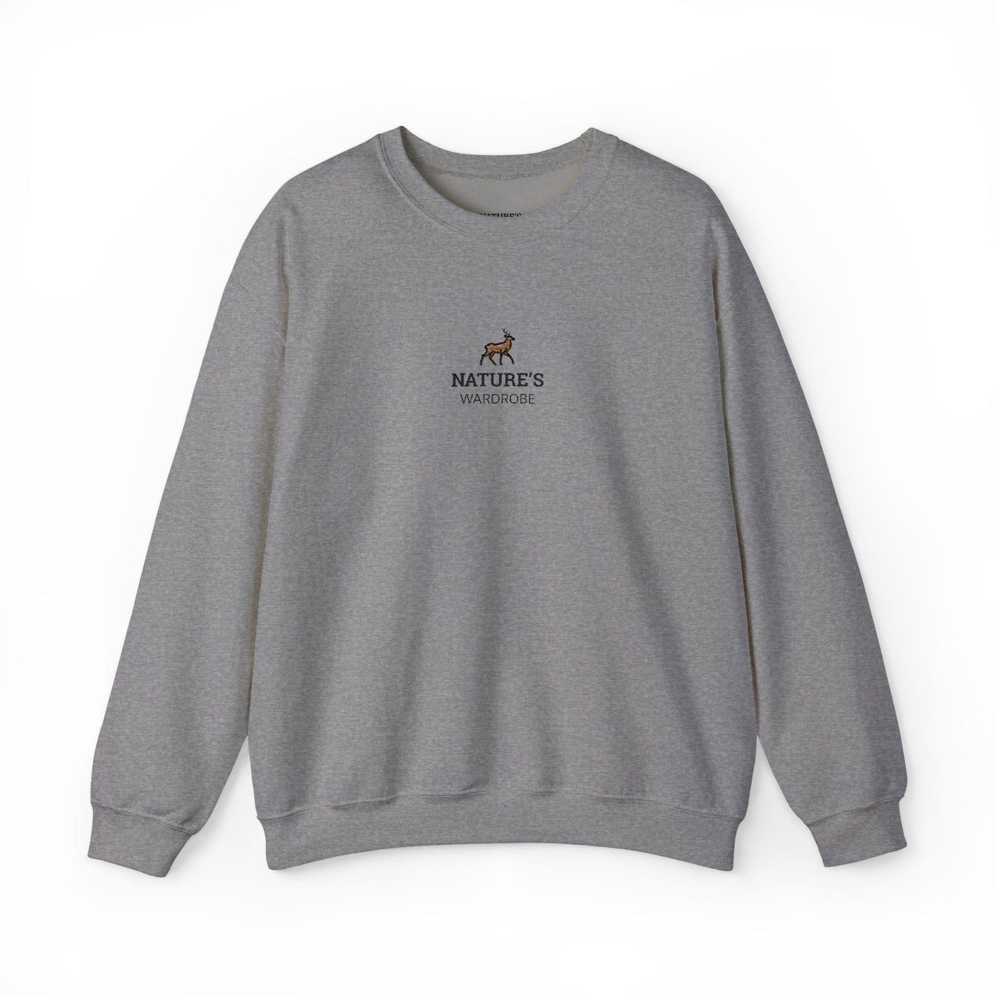 Nature's Wardrobe | Deer Embroidered Crewneck Sweatshirt